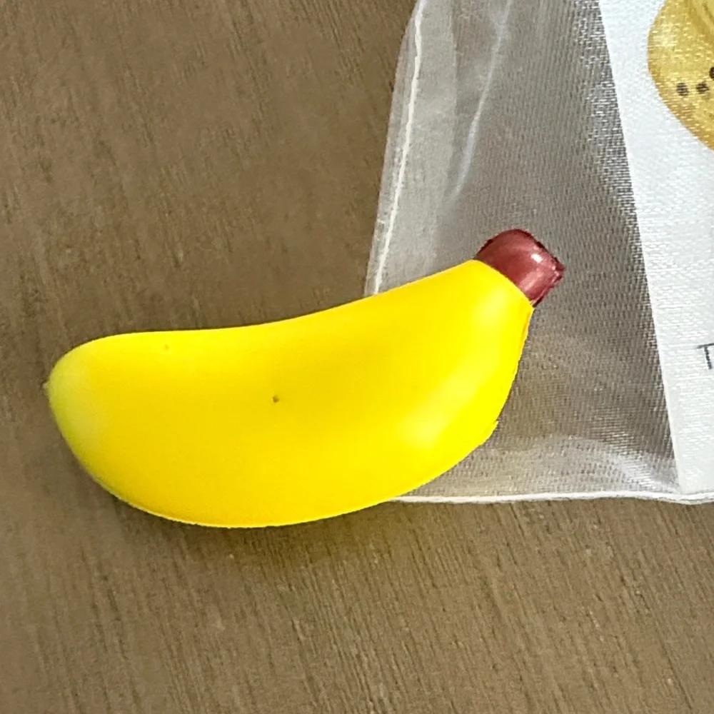 Cheerful Yellow Banana Stress Toy with Gift Bag